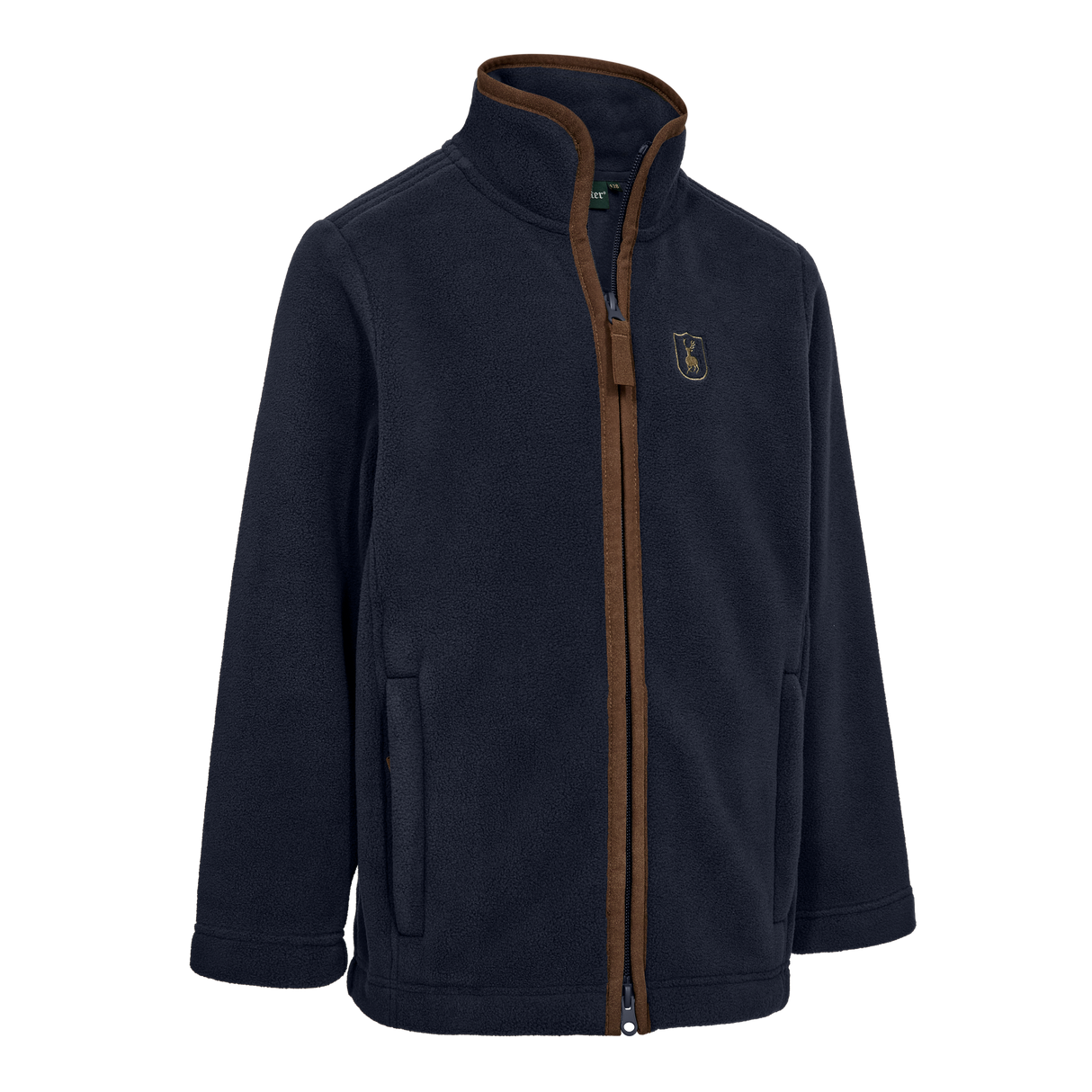 Youth Cumbria Fleece Jakke - Dark Blue - Deerhunter