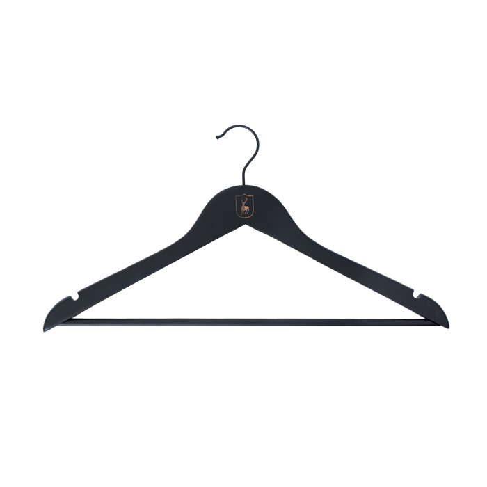 Træbøjle BLACK with - Shield Logo -  Deerhunter