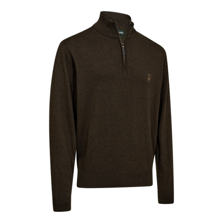 Harrington Strik med lynlås hals - Forest Ember Melange -  Deerhunter