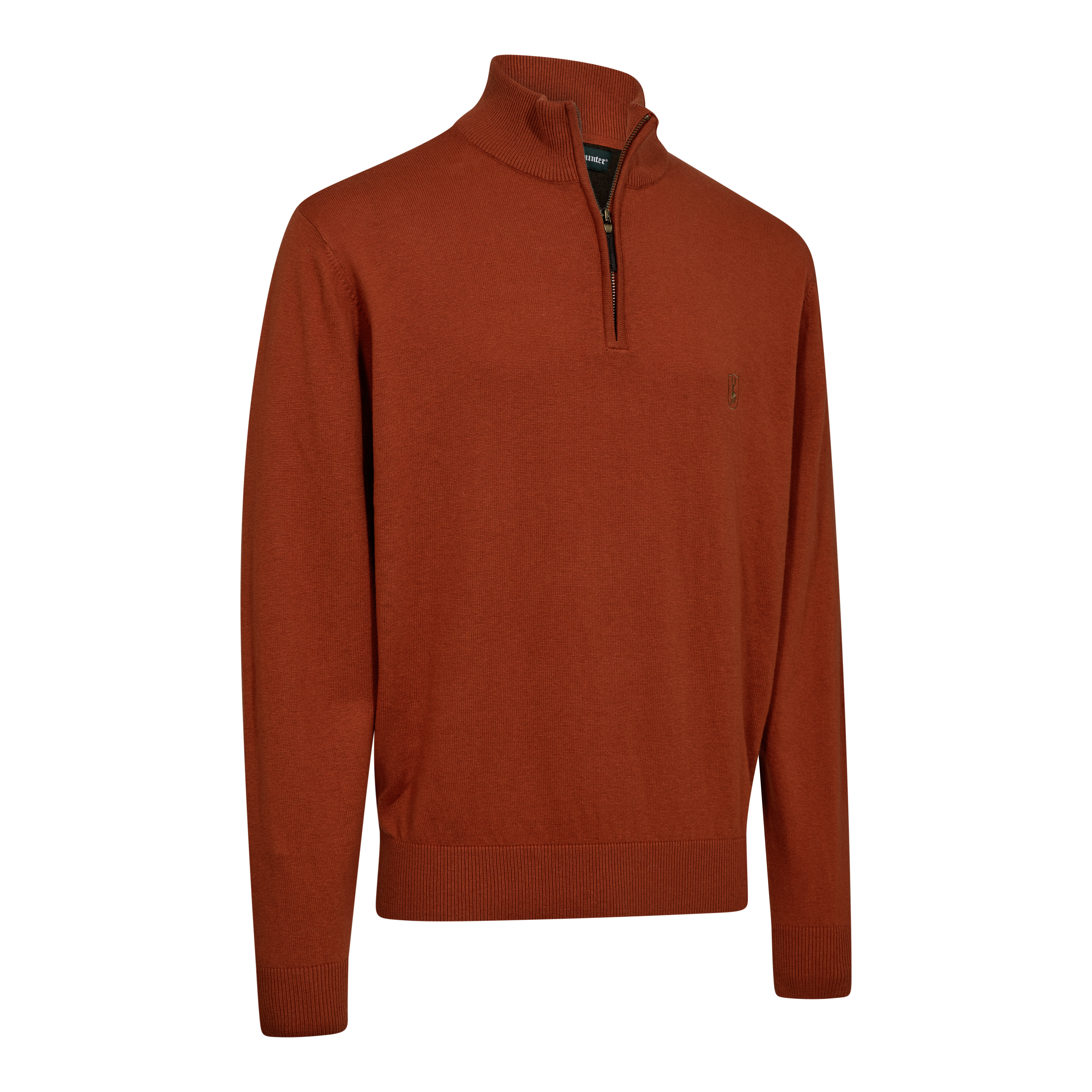 Harrington Strik med lynlås hals - Deerhunter - Oak Rust Melange