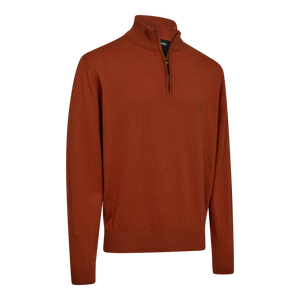 Harrington Strik med lynlås hals - Deerhunter - Oak Rust Melange