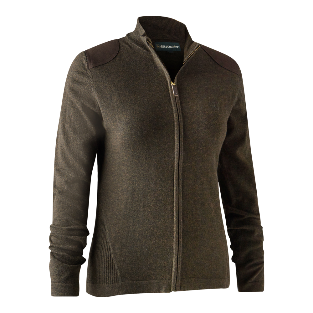 Lady Darlington Strikcardigan - Dark Elm - Deerhunter