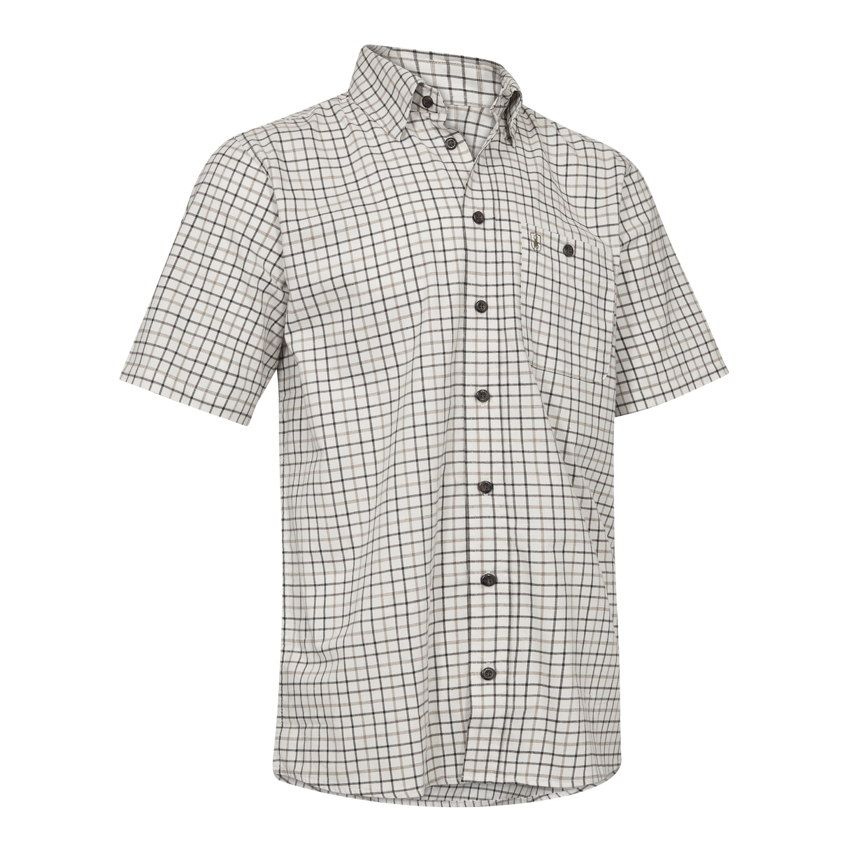 Gavin Skjorte S/S - Beige Check - Deerhunter