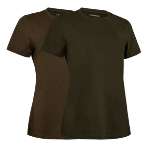 Lady 2-pak T-shirts - Fallen leaf / Timber - Deerhunter