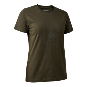 Lady T-shirt med logo Fallen Leaf -  Deerhunter