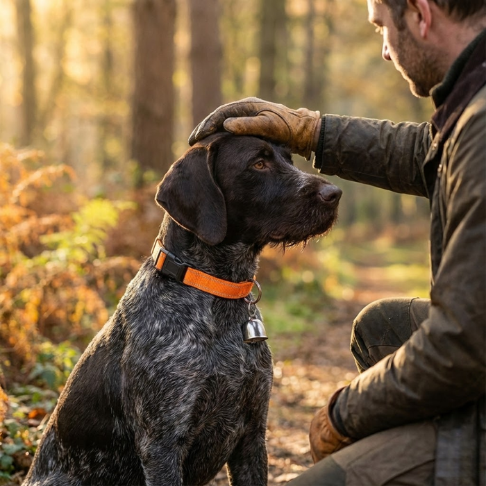 Hundehalsbånd med klokke - HuntElite