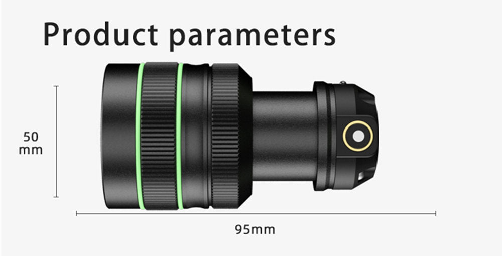 Ekstrem Kraftig pandelampe 10.000 Lumens + powerbank