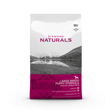 Diamond Naturals Large Breed Puppy Lamb & Rice 15 kg — 2 sække