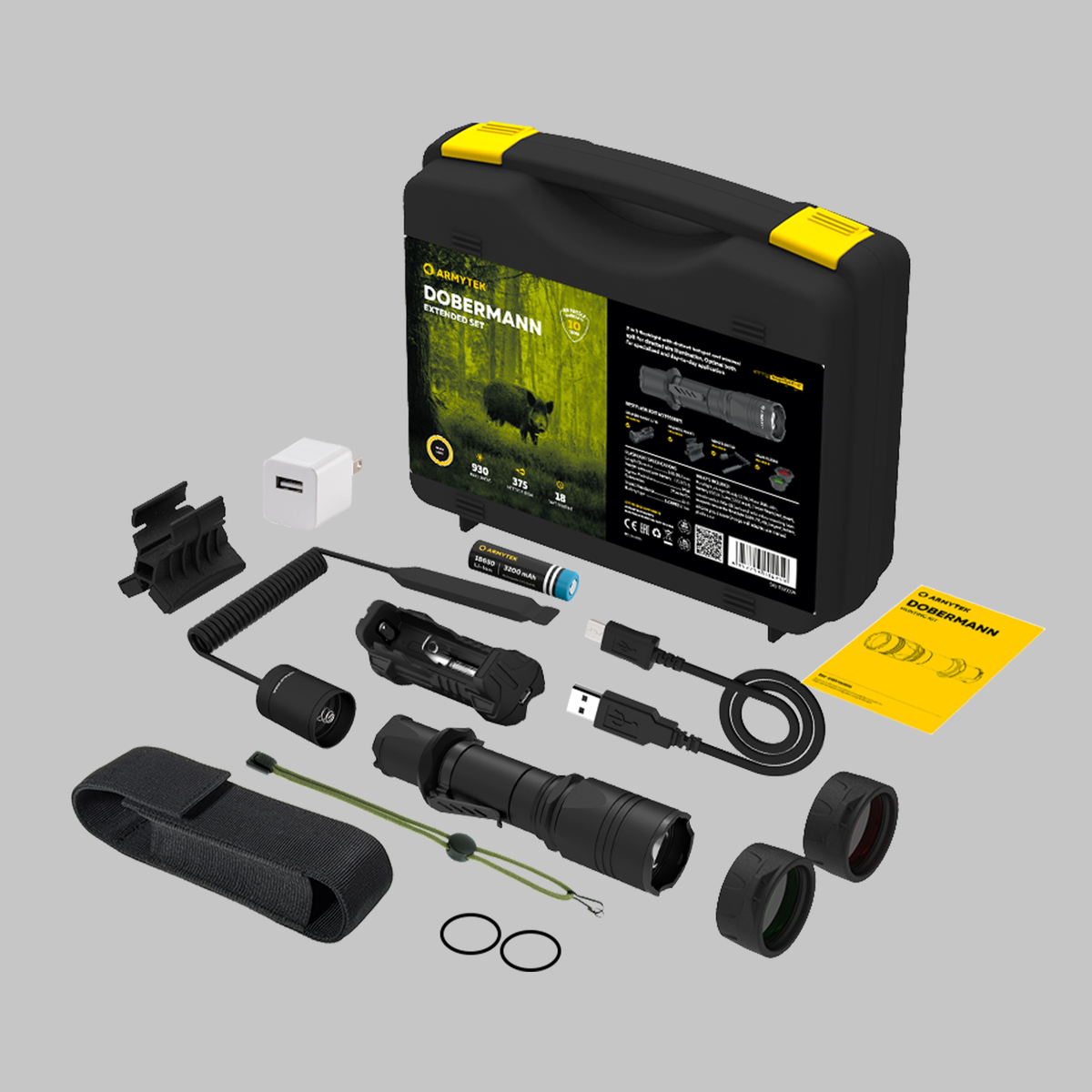 Armytek Dobermann Extended Sæt 930LM (Varm)