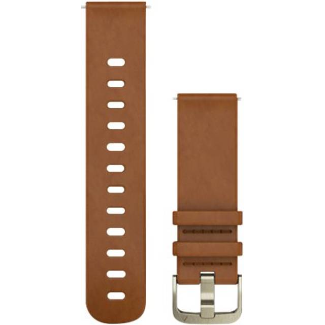 Quick Release remme (20 mm), Tan italiensk læder, sølv hardware 2