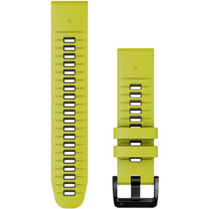 Quickfit 22 mm urremme, Electric Lime/Graphite silikone 1