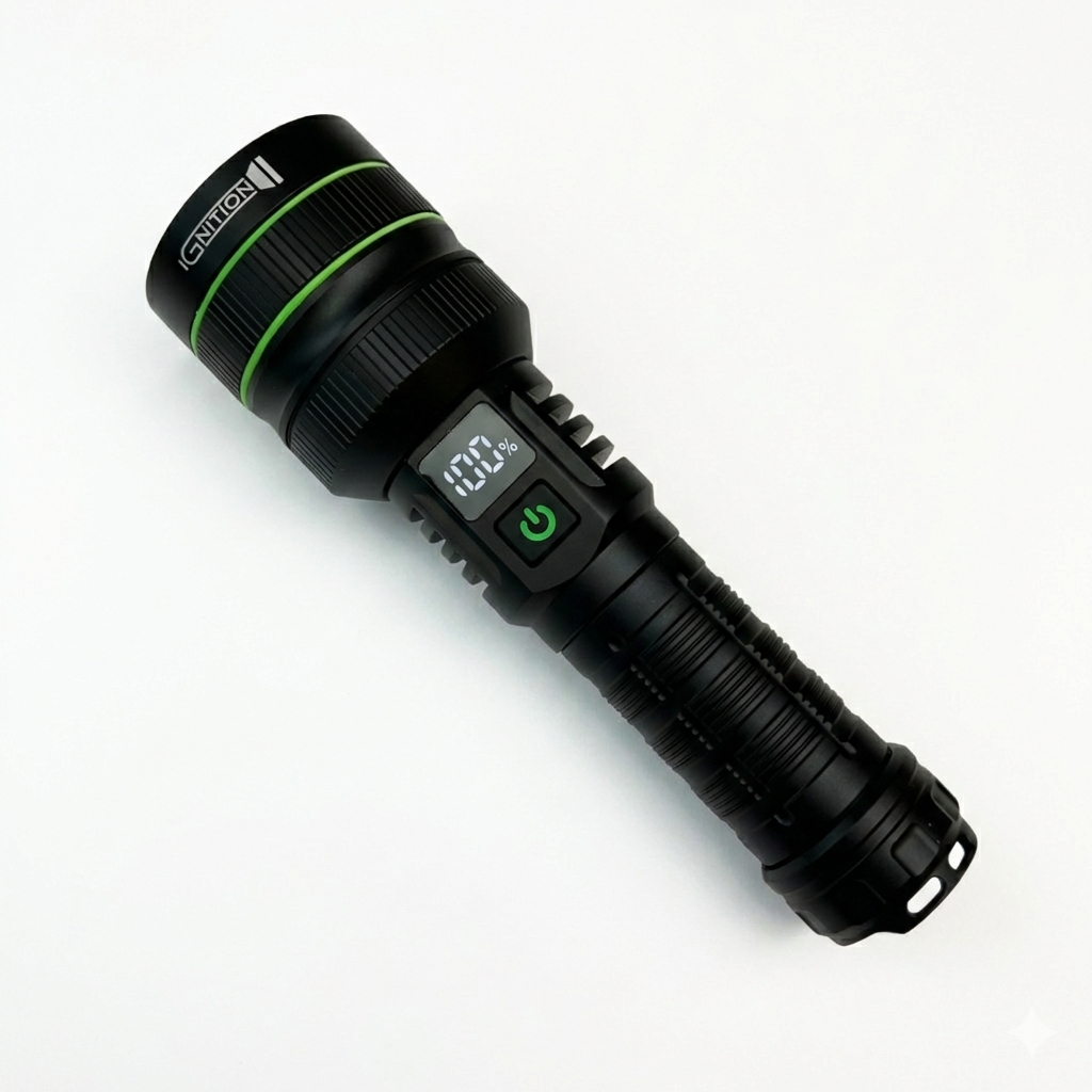 Ekstrem kraftig - lommelygte 10.000 Lumens + powerbank - Ignition