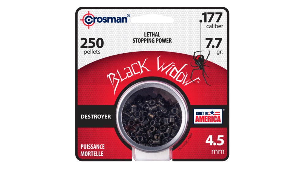 Crosman Black Widow hagl 4,5MM 0,50g. (250 stk dåse)