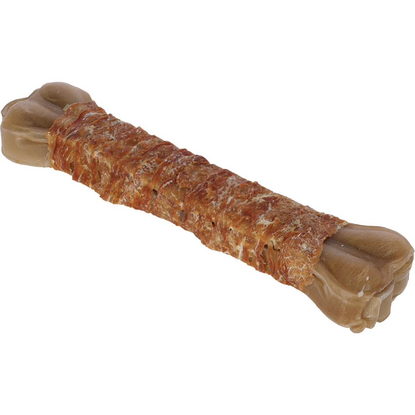 Rawhide bone, med kylling, 30cm, 500g,