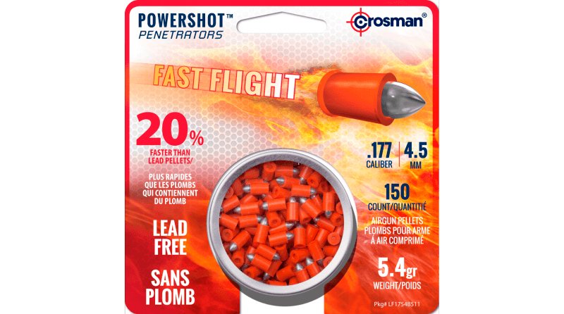 Crosman FastFlight blyfri hagl 4,5MM 0,35g. (150stk dåse)