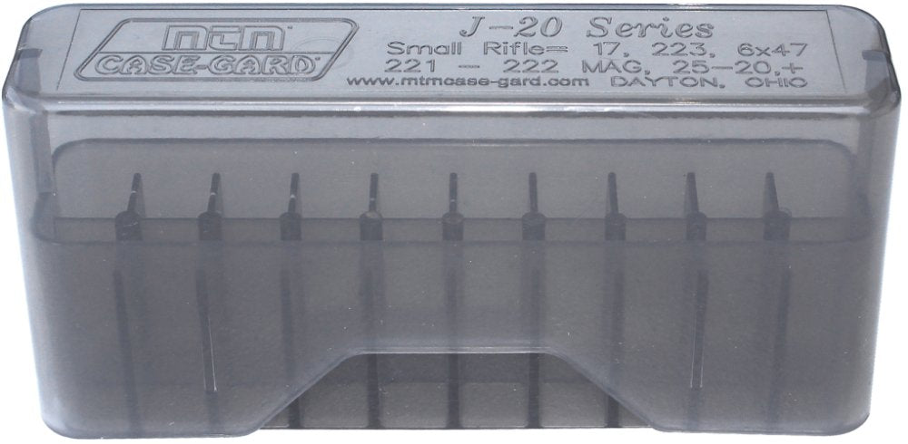 MTM patronbox 20 stk røgfarvet