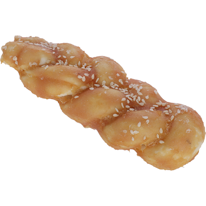 Rawhide plait, med kylling, 15cm, 75g,