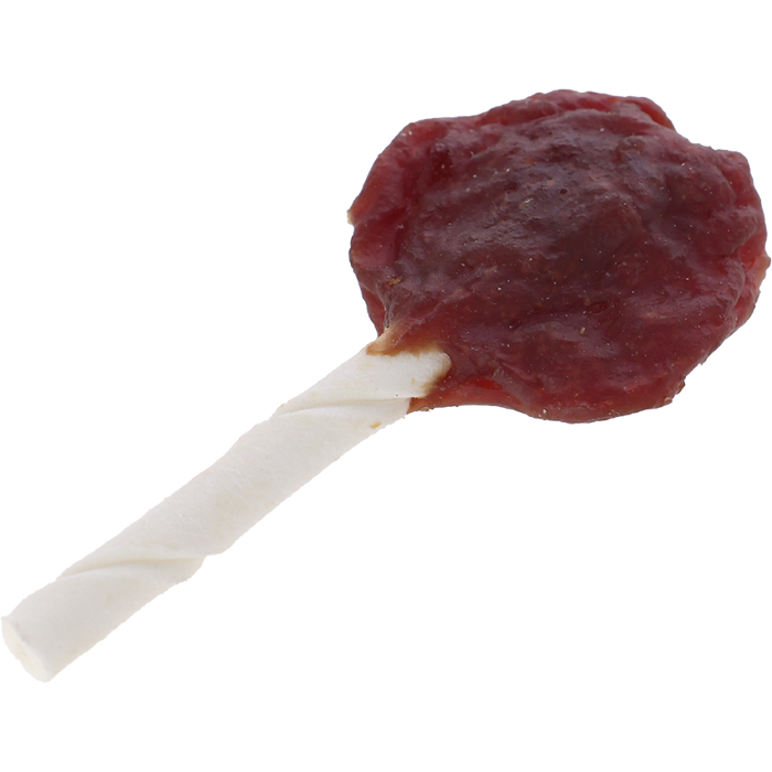 Rawhide lollipop, med and og ost, 10cm, 20g,