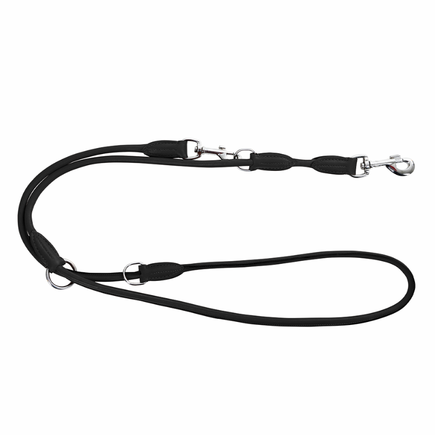 Hundeline Roma rund læder