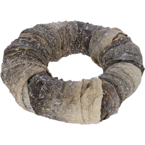 Rawhide ring, med fisk, 17cm, 220g,