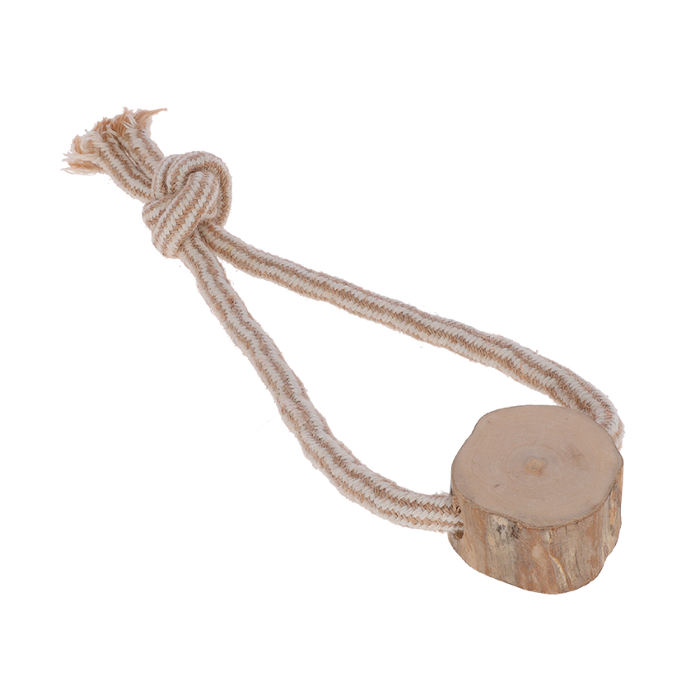 Trækkelegetøj str. S bomuldssnor og kaffetræ