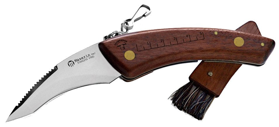 Maserin svampekniv mørk træ