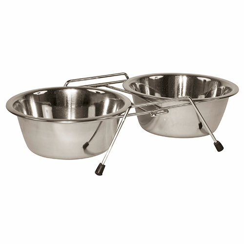 Metalskåle i stativ 450ml