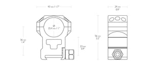 Tactical ring mounts 1''