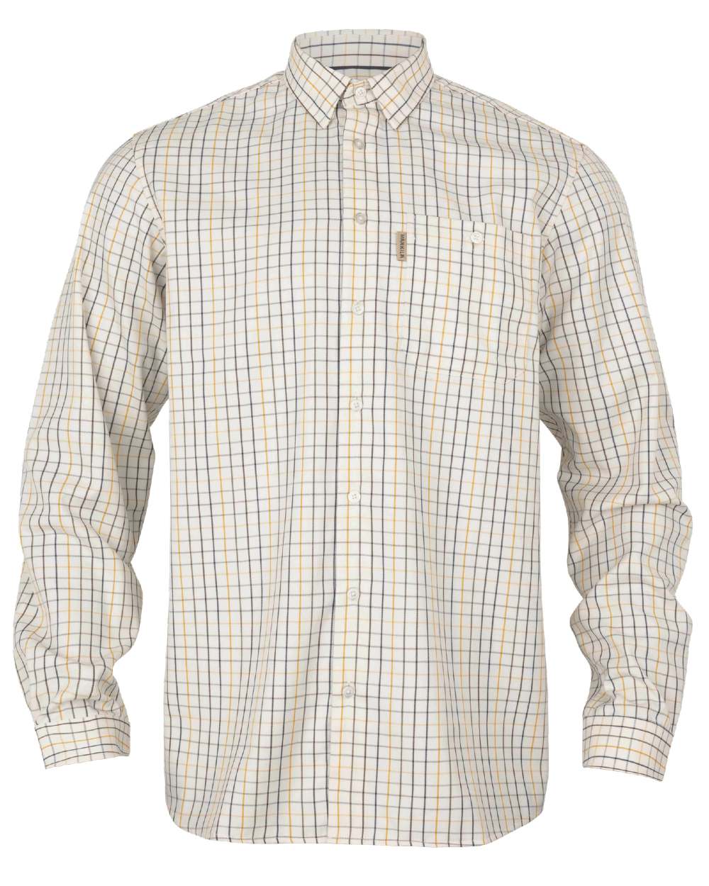 Haywood uldblanding L/S skjorte - Arrowwood yellow check - Härkila
