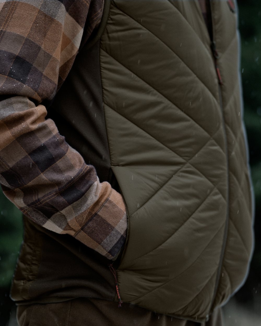 Härkila Heat Insulated vest - Willow green/Shadow brown - Härkila