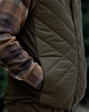 Härkila Heat Insulated vest - Willow green/Shadow brown - Härkila