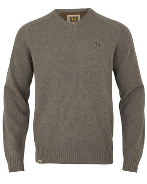Vincent Merino V-Neck Pullover - Dark sand - Härkila