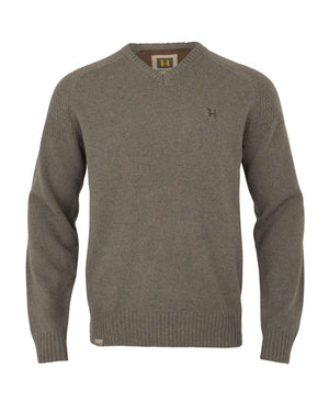 Vincent Merino V-Neck Pullover - Dark sand - Härkila
