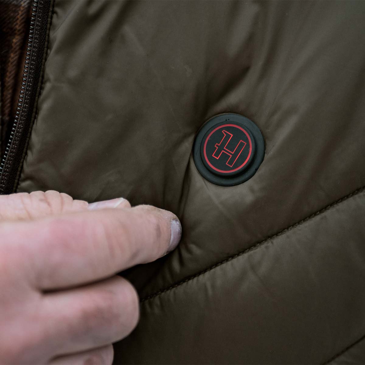 Härkila Heat Insulated vest - Willow green/Shadow brown - Härkila