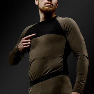 Härkila Heat USB-C L/S t-shirt - Willow green/Black - Härkila