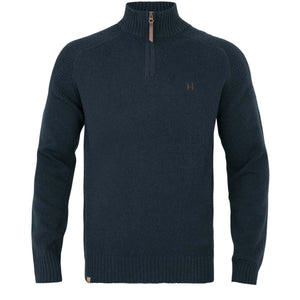 Vincent merino pullover med halv lynlås - Dark navy - Härkila