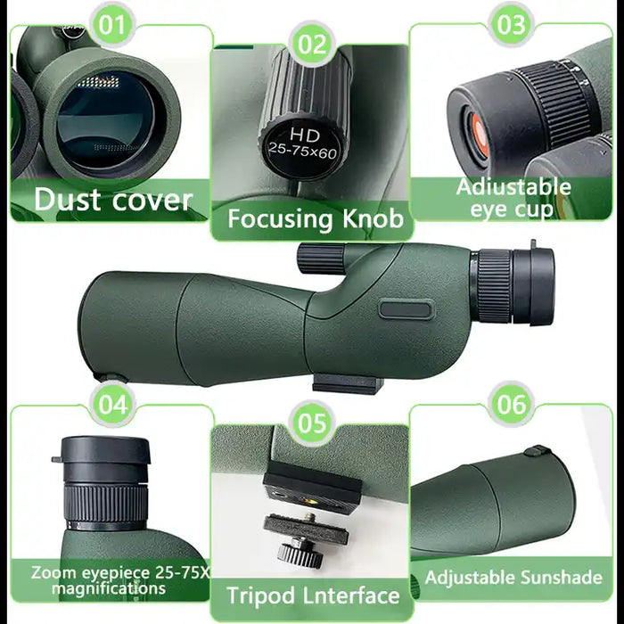 Spotting scope 25-75x60