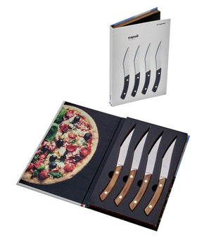 Legnoart NAPOLI Pizza og steakknive sæt 4stk - Lyst håndtag
