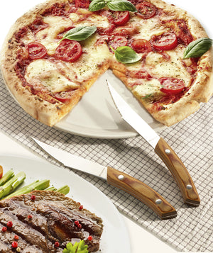 Legnoart NAPOLI Pizza og steakknive sæt 4stk - Lyst håndtag