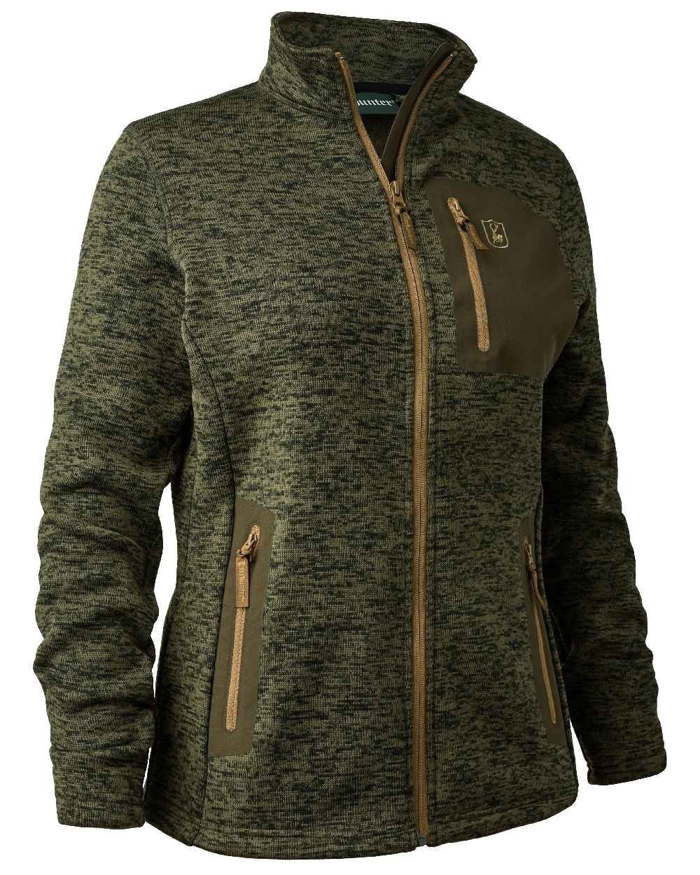 Lady Sarek Strikjakke - Olive  - Deerhunter