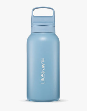 Go 2.0 Stainless Steel Water Filter Bottle Icelandic Blue / 1 L - LifeStraw