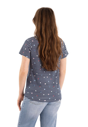 Myla - Navy Floral Stripe - Trespass
