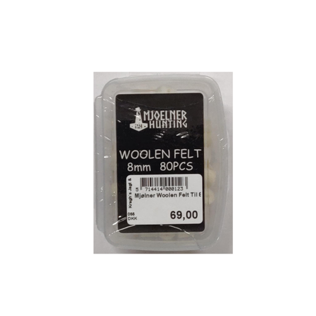 Woolen felt for 8mm. 80pcs