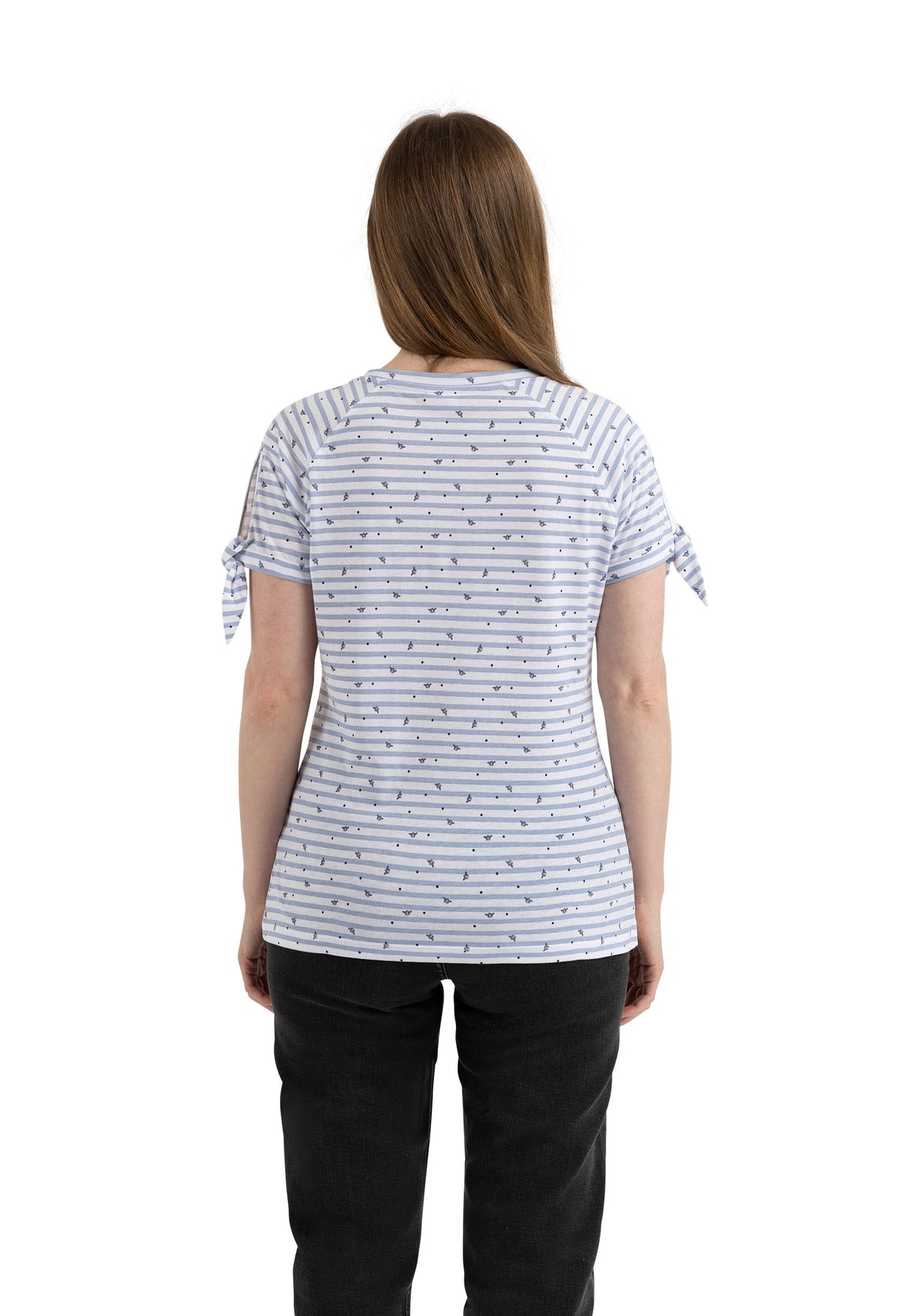 Penelope - Cool Blue Stripe Bee Print - Trespass