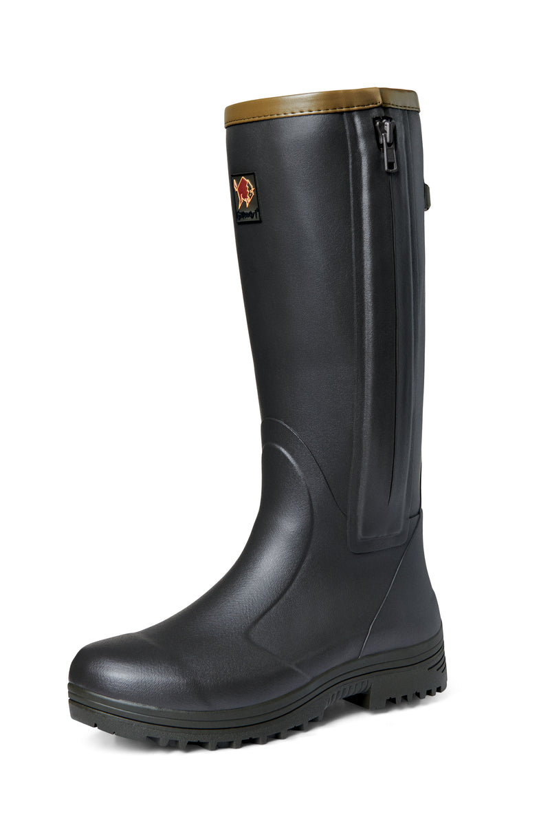 Pheasant Game 18" leather side-zip - Black olive