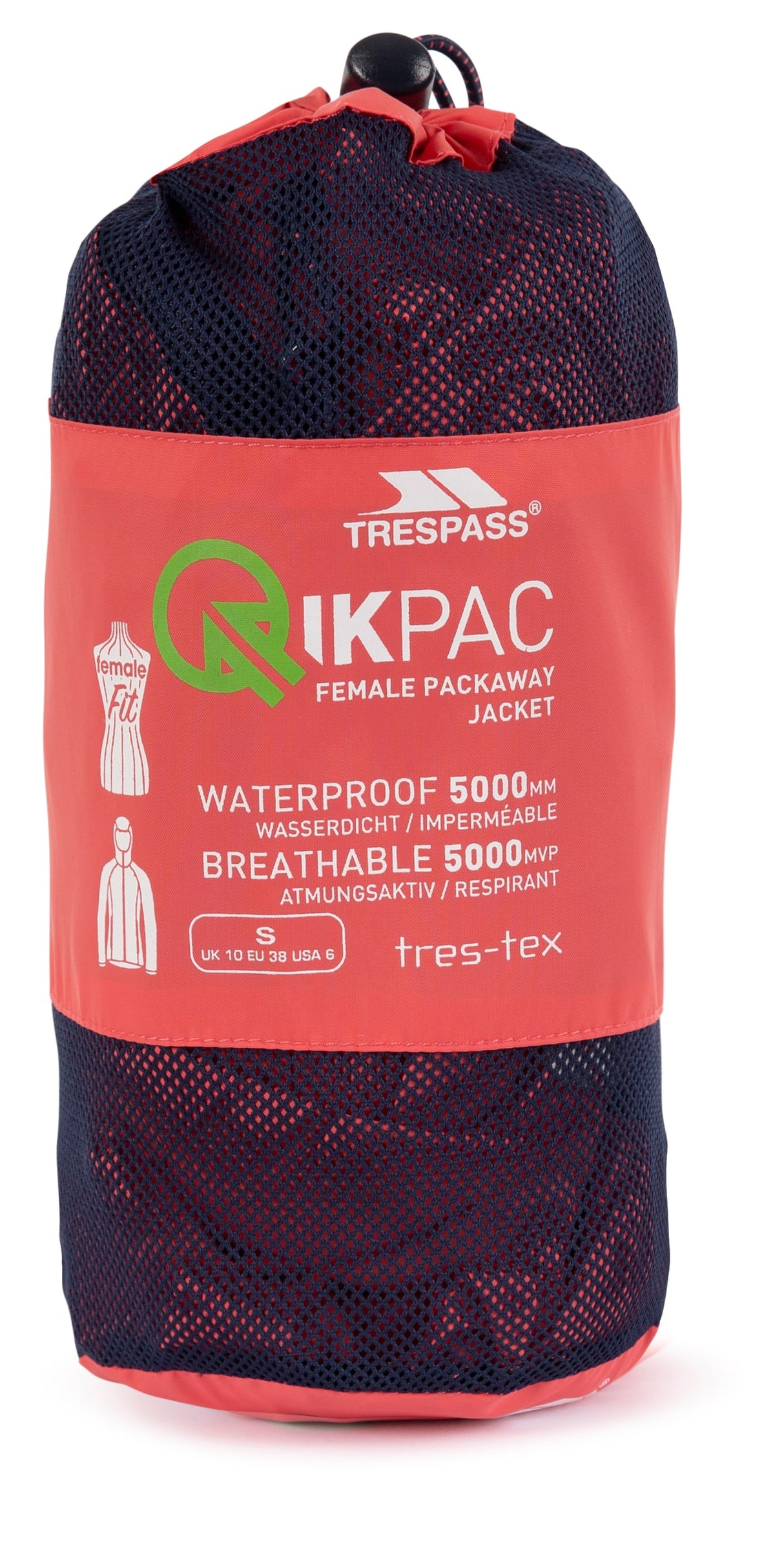 Qikpac Female Jkt - Peach Blush - Trespass
