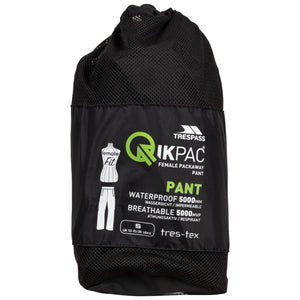 Qikpac Pant -female Packaway Trs - Black - Trespass