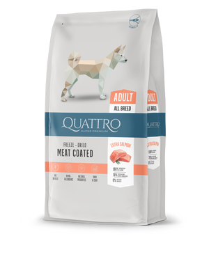 Quattro Super Premium All Breed Adult, Extra Salmon 12kg — 2 sække