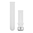 Quick Release remme (20 mm), Hvid silikonerem, rustfrit stål hardware 1