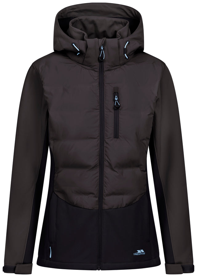 Scarlet- Female Hybrid Softshell Jkt - Charcoal - Trespass